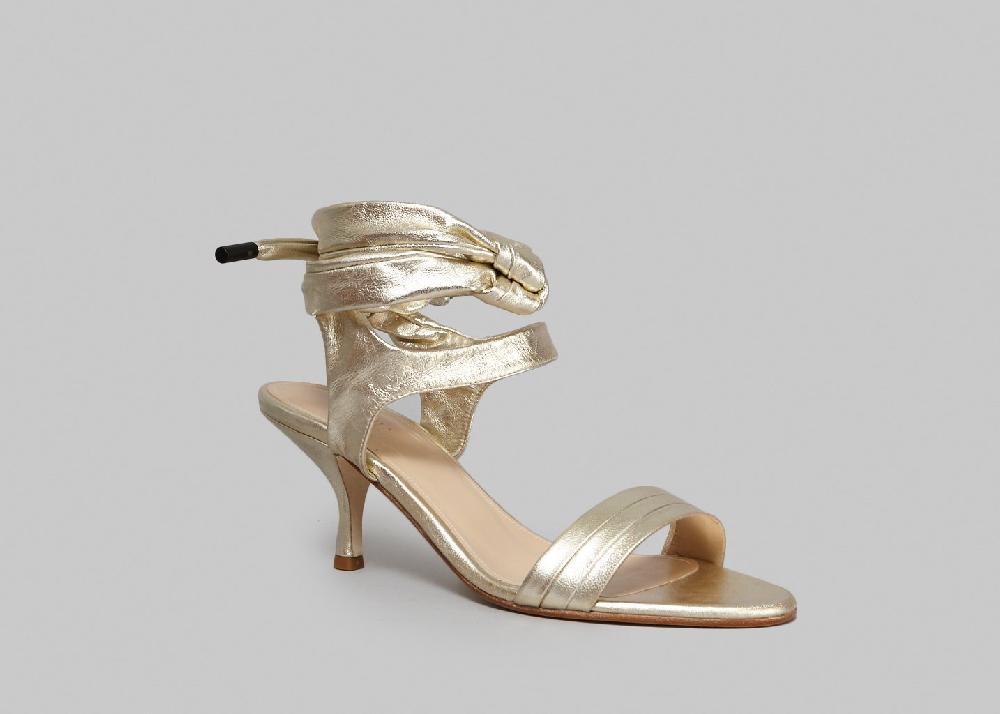 l'exception Sandale Noeud Or Sonia By Sonia Rykiel