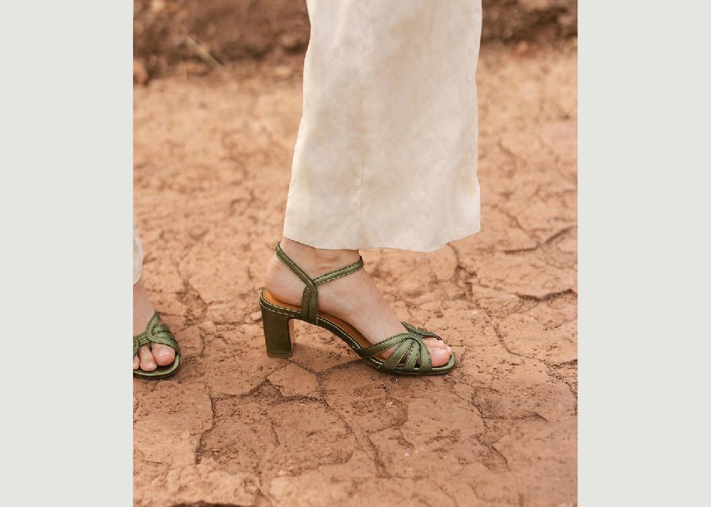 L'exception Sandale Viviane Khaki Maison Toufet