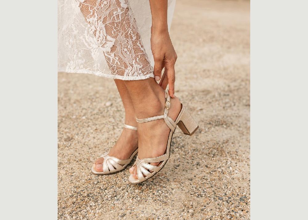 L'exception Sandale Viviane Or Maison Toufet