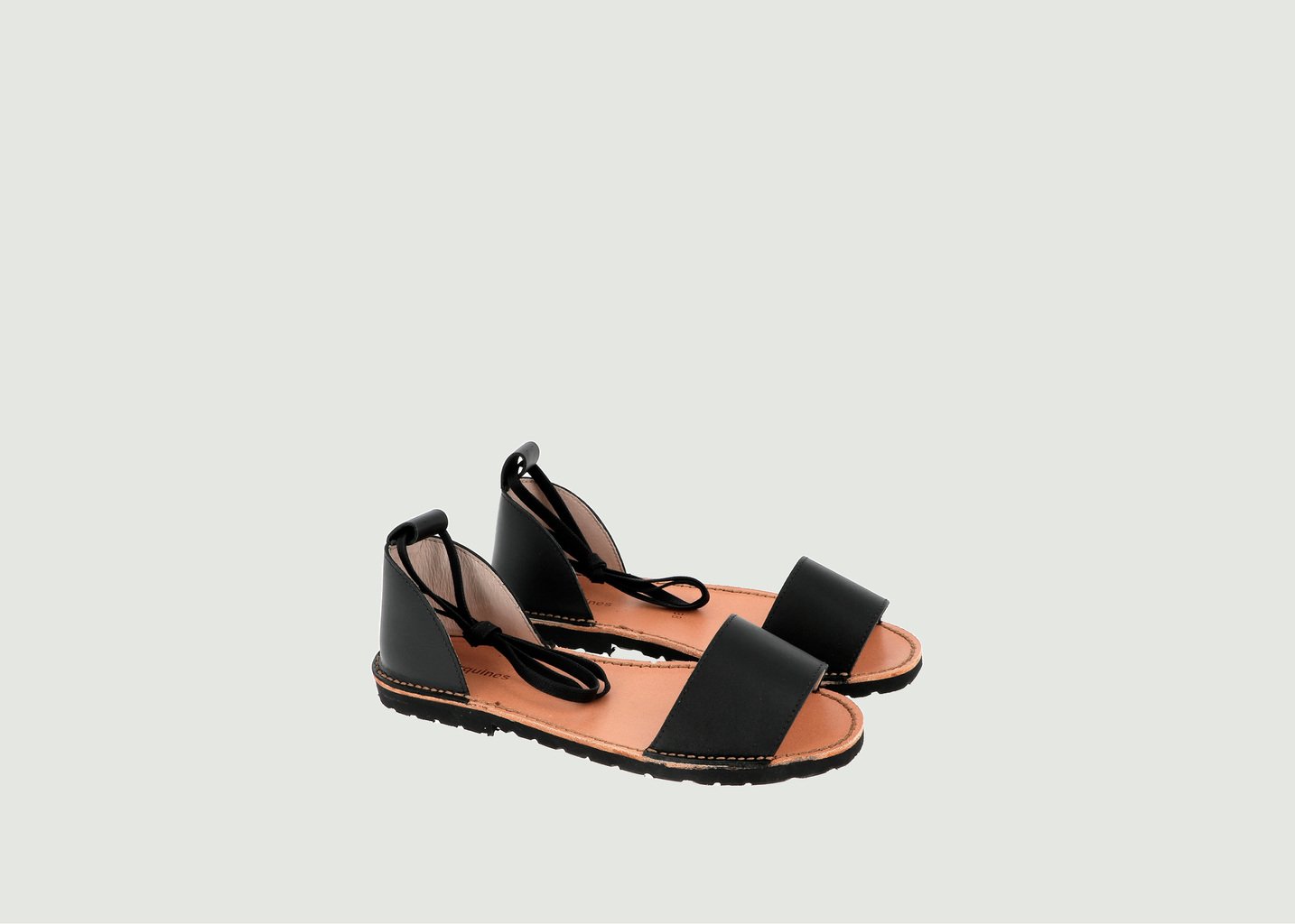 L'exception Sandales Avarca Deia Noir Minorquines