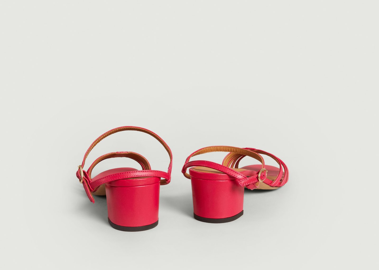 L'exception Sandales Cuir N°779 Fuchsia Rivecour