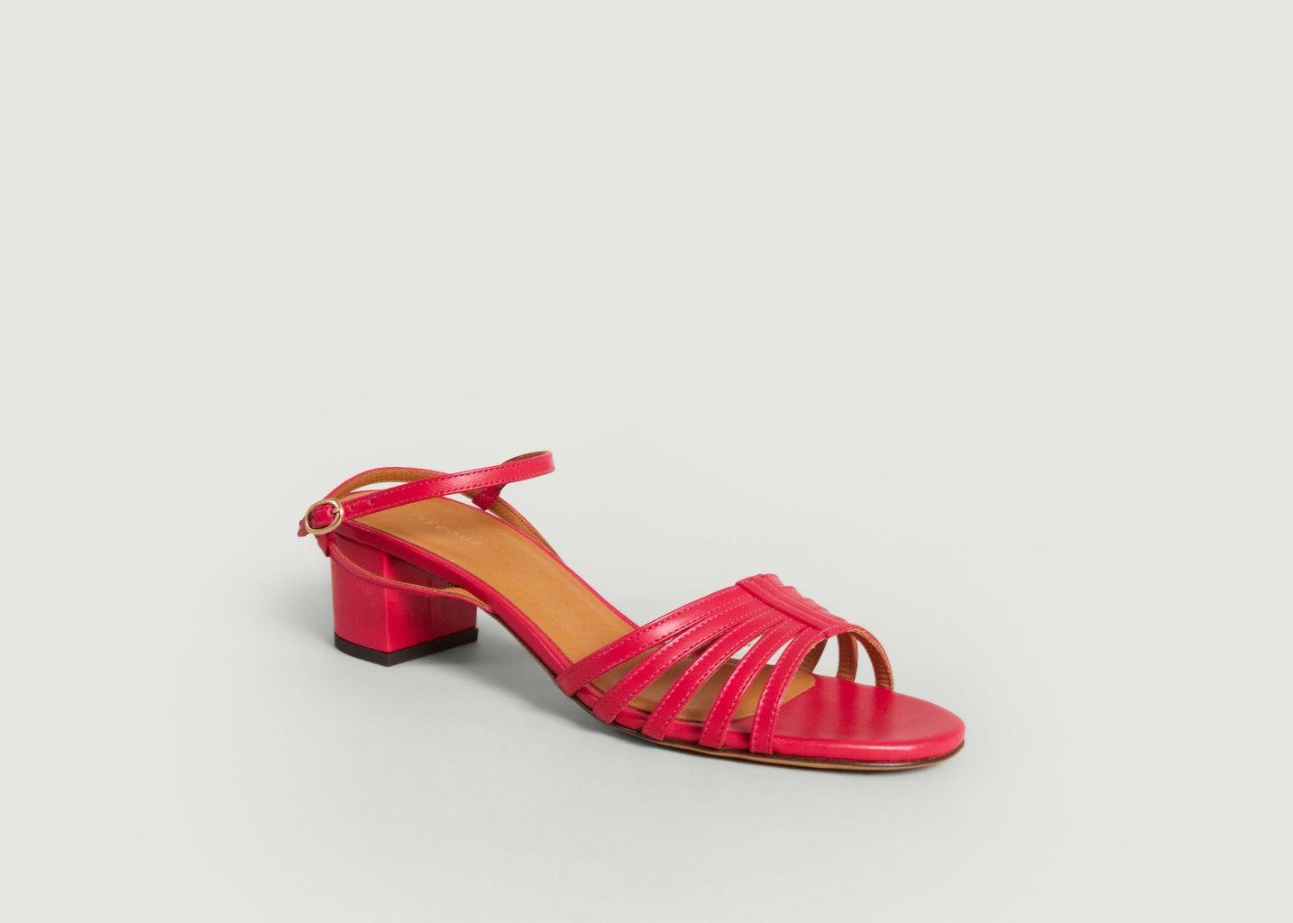 l'exception Sandales cuir N°779 Fuchsia Rivecour