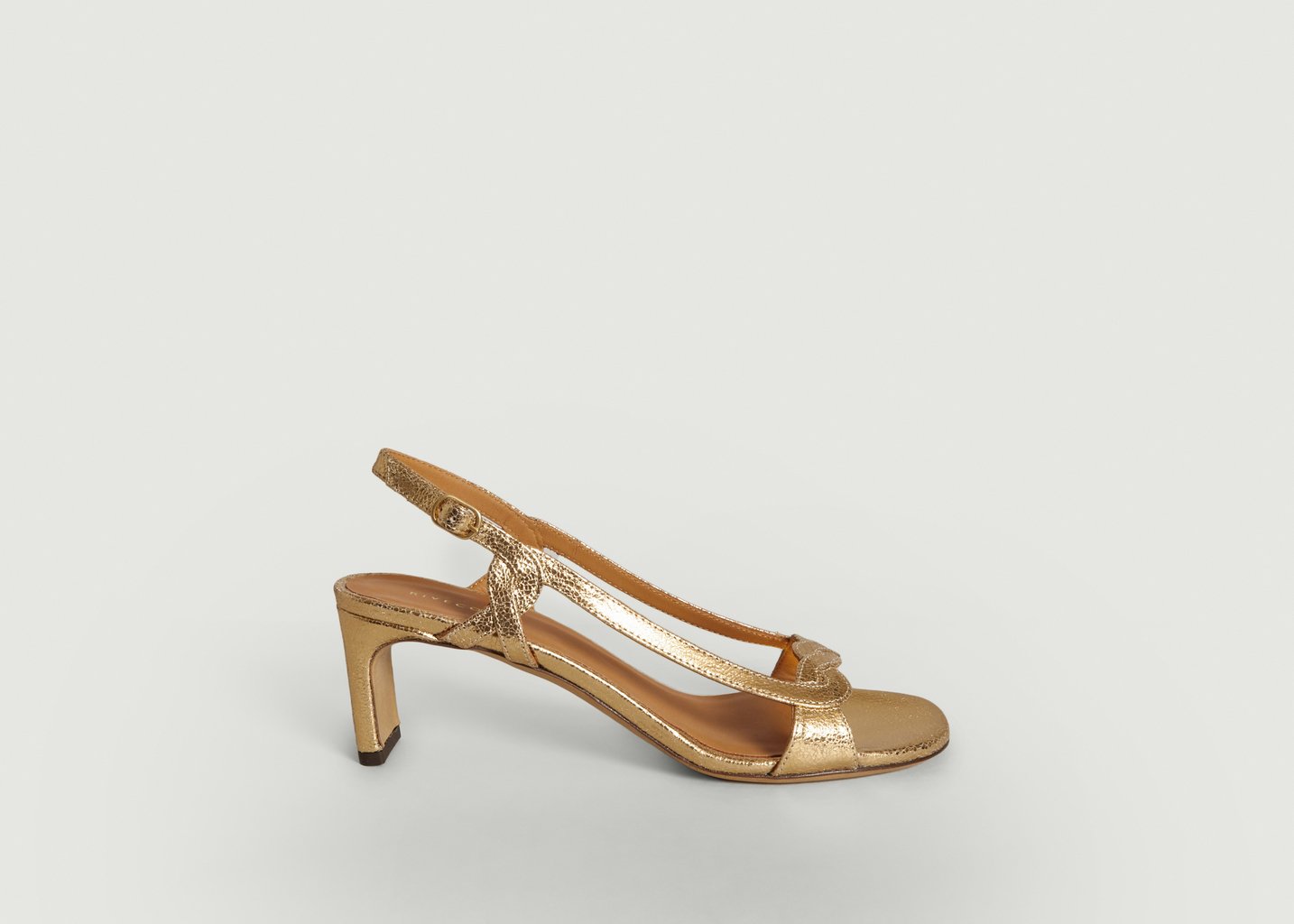 L'exception Sandales En Cuir N°599 Or Rivecour