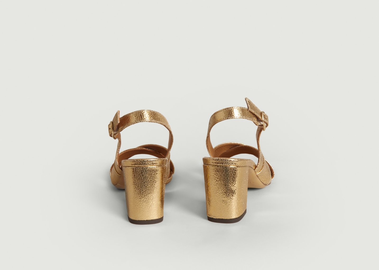 L'exception Sandales En Cuir N°652 Or Rivecour