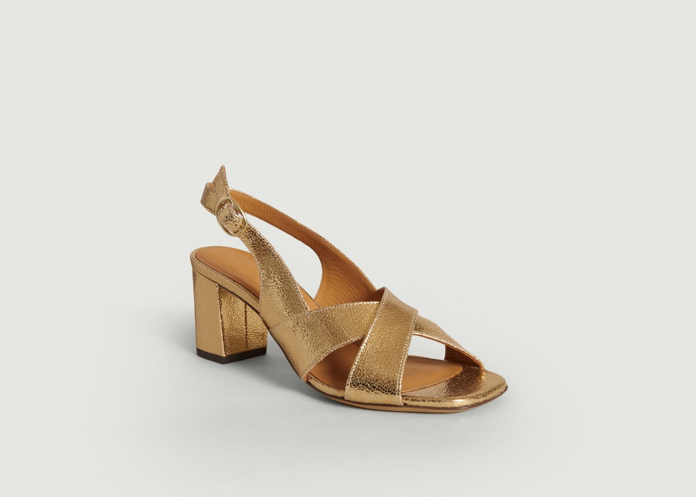 l'exception Sandales en cuir N°652 Or Rivecour
