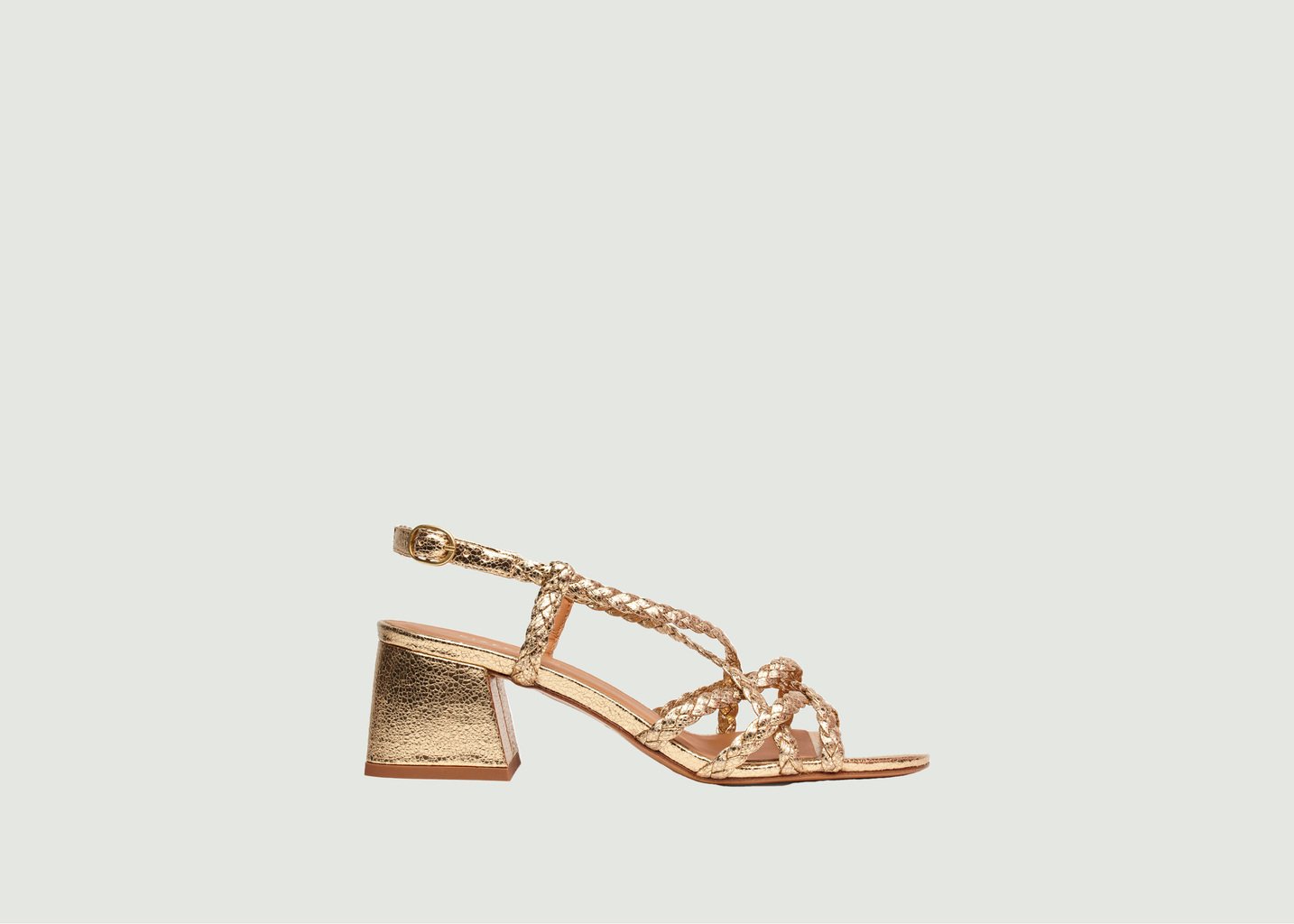 l'exception Sandales en cuir N°776 Or Rivecour