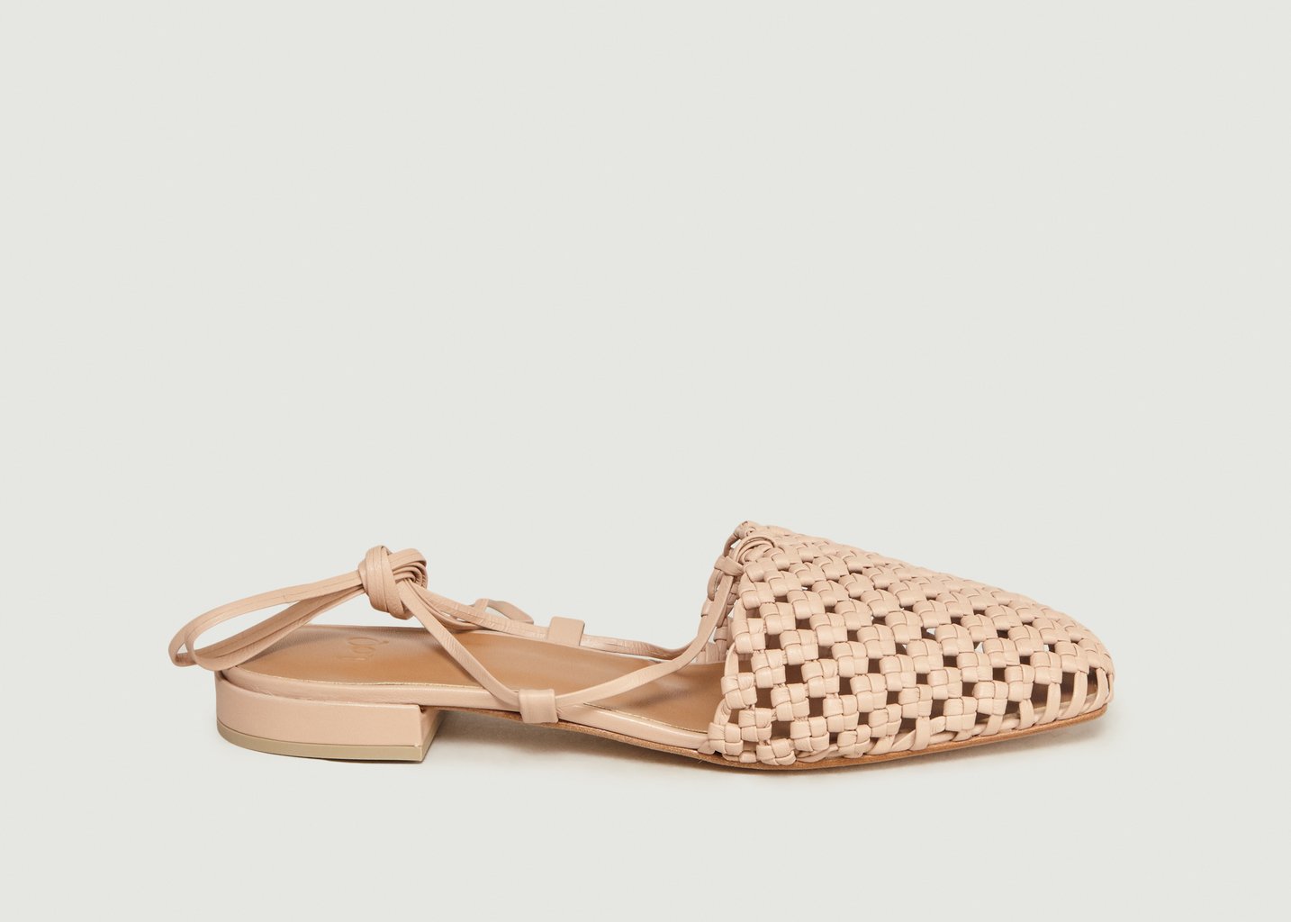 L'exception Sandales En Cuir Tressé Costa Nude Loq