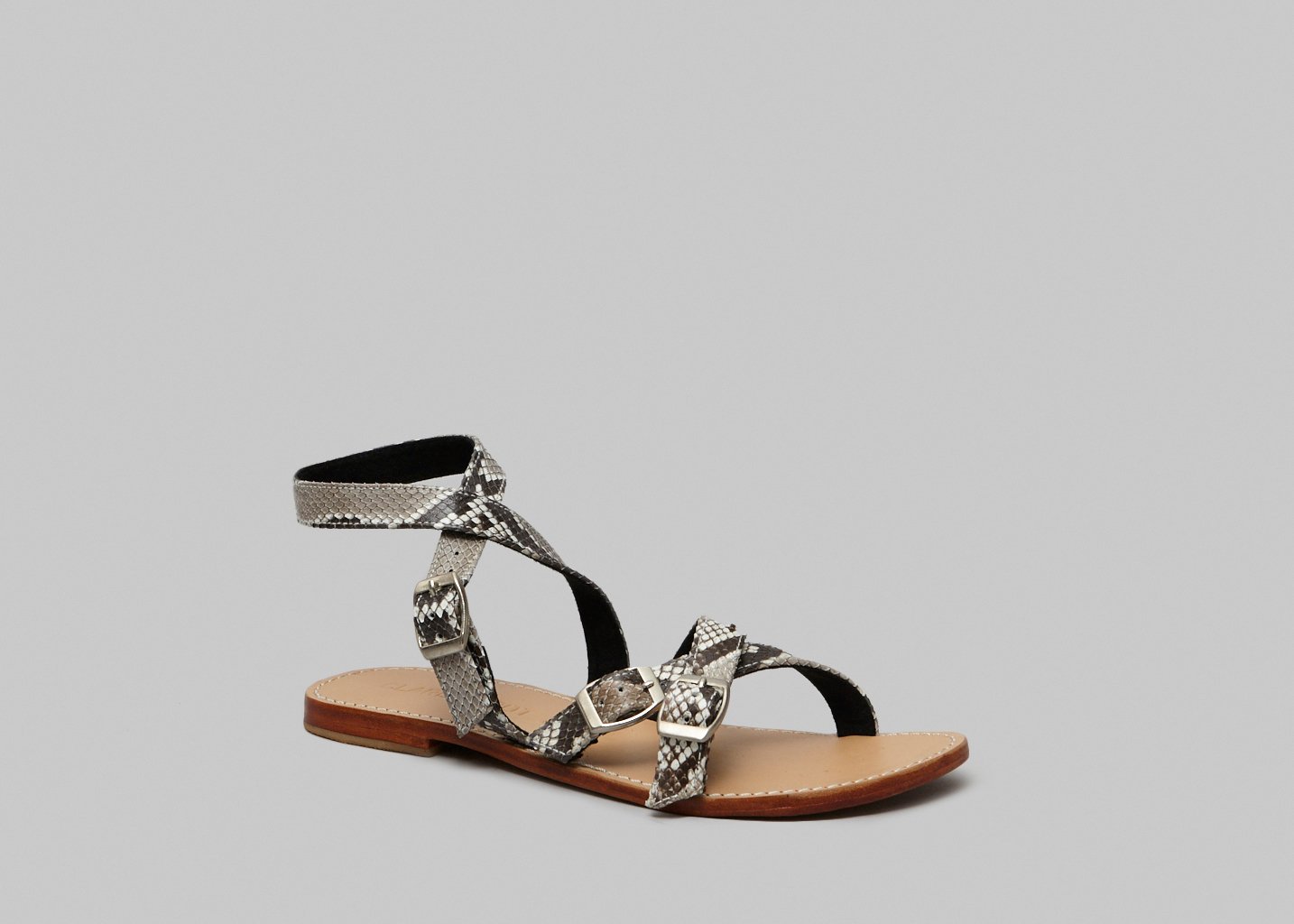 l'exception Sandales Fanny Gris Claris Virot