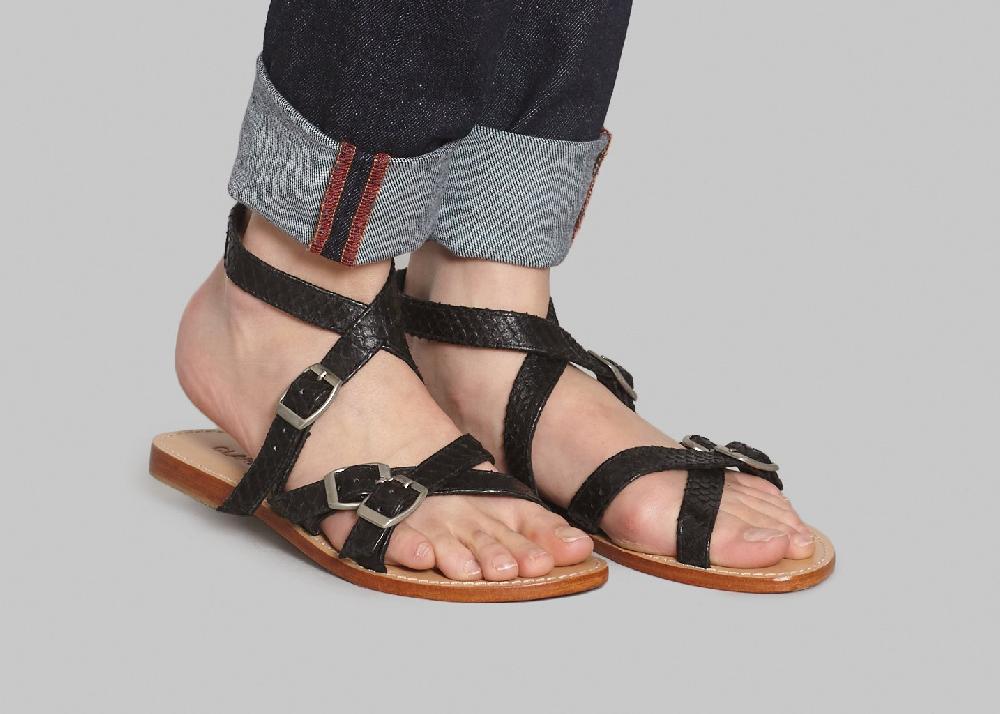 L'exception Sandales Fanny Noir Claris Virot