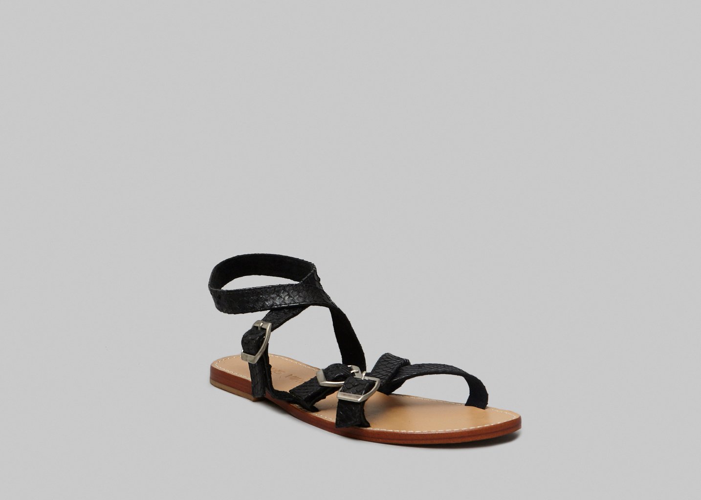 l'exception Sandales Fanny Noir Claris Virot