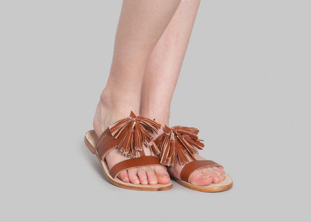 l'exception Sandales Kaza Marron Antik Batik