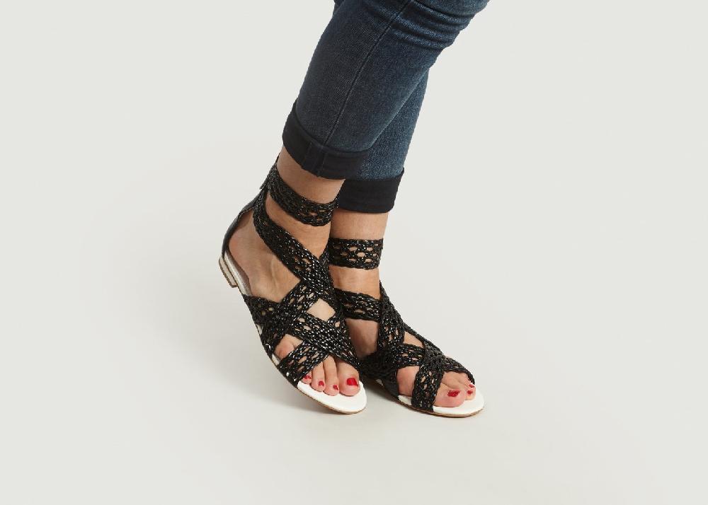 L'exception Sandales Mely Noir Dondoks Paris