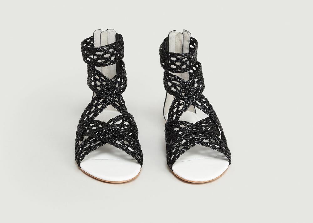L'exception Sandales Mely Noir Dondoks Paris