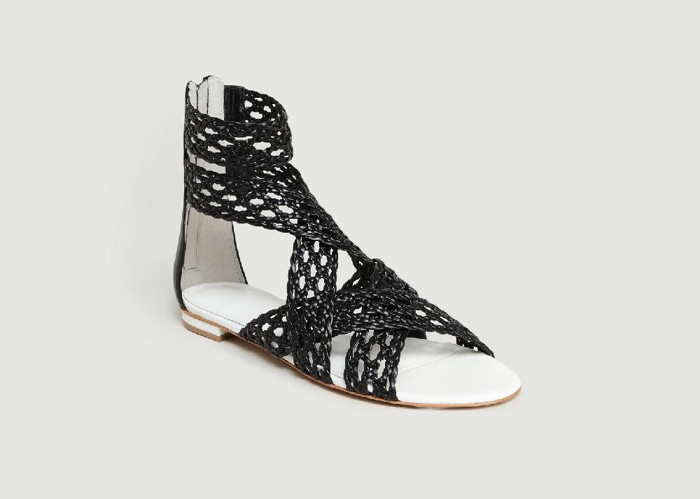 l'exception Sandales Mely Noir Dondoks Paris