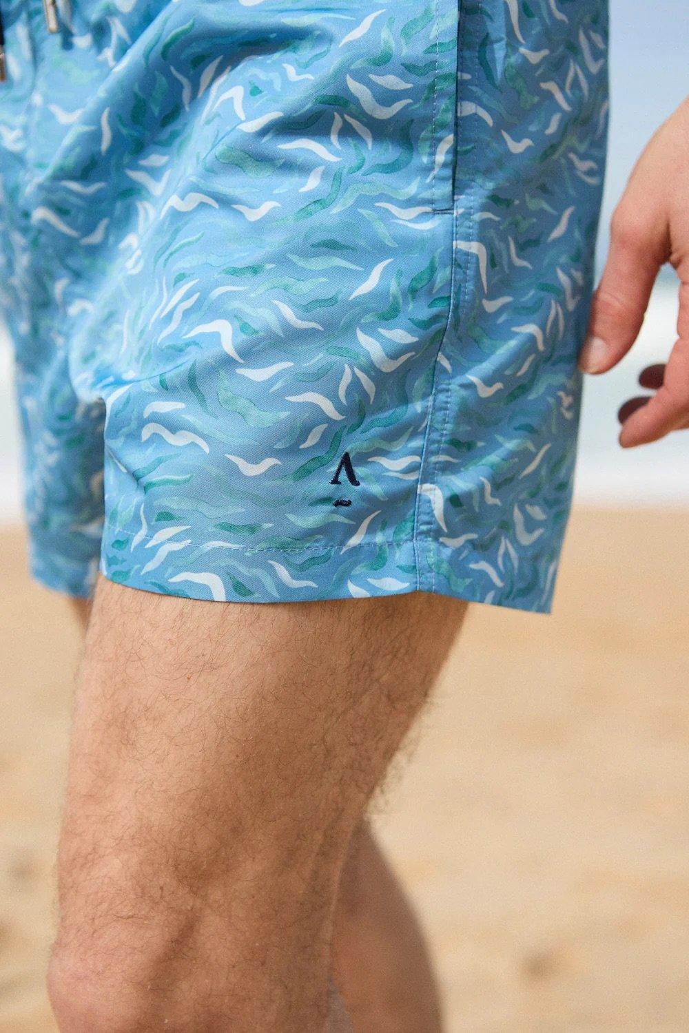 L'exception Short De Bain Algues Bleu Clair Apnee