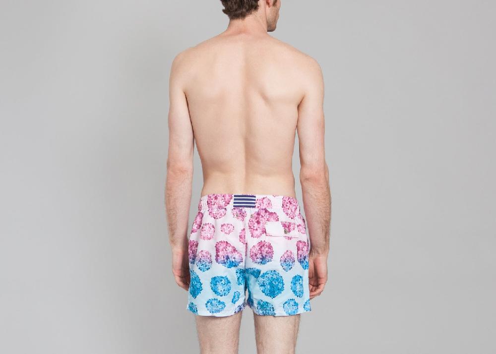 L'exception Short De Bain Hortensias Rose Atalaye