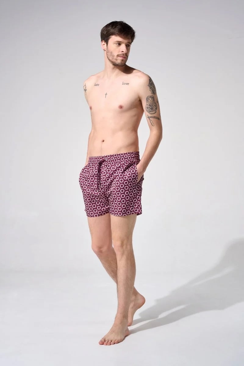 L'exception Short De Bain Oursins Lie De Vin Apnee