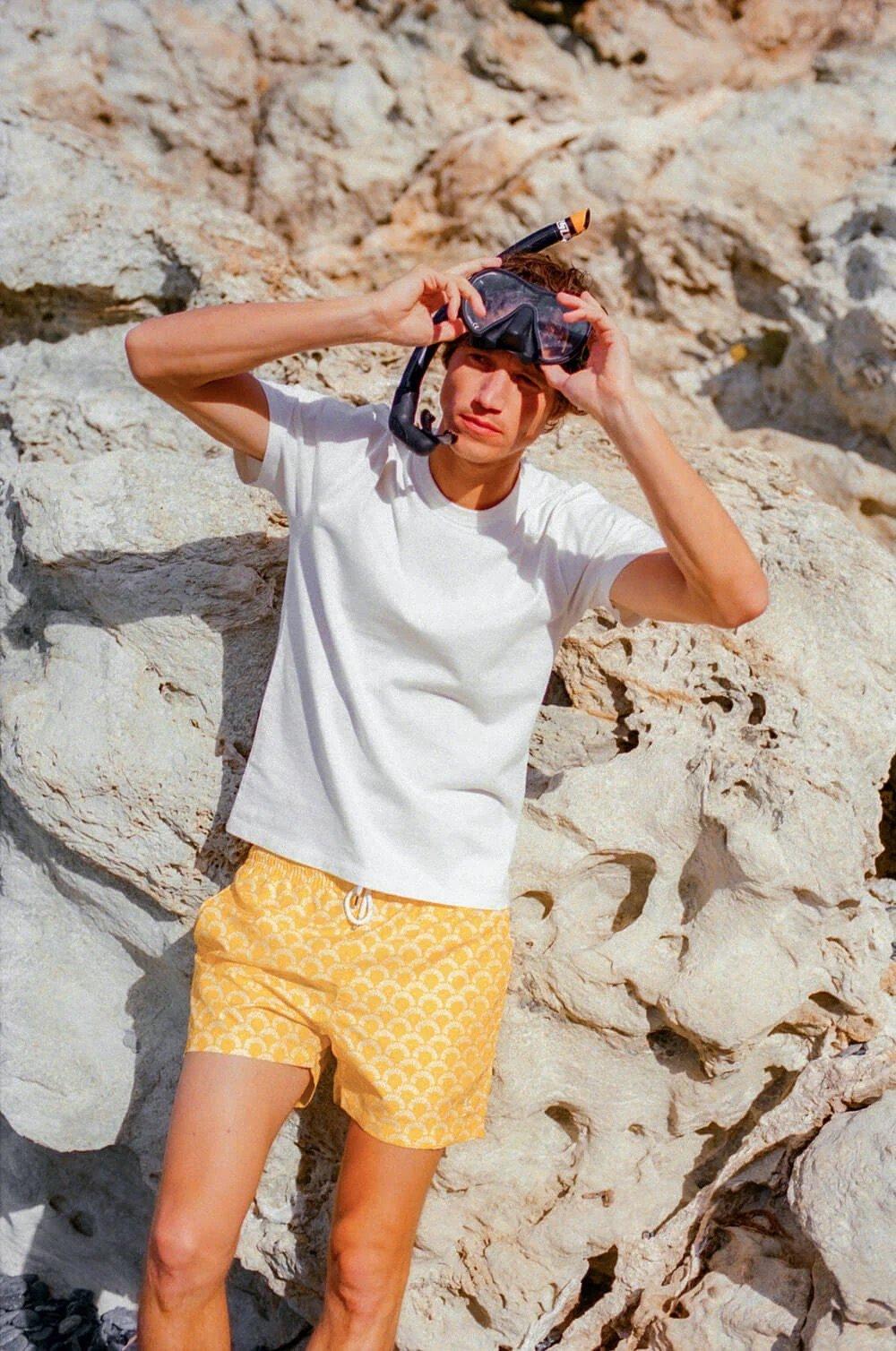 L'exception Short De Bain Récifs Jaune Apnee