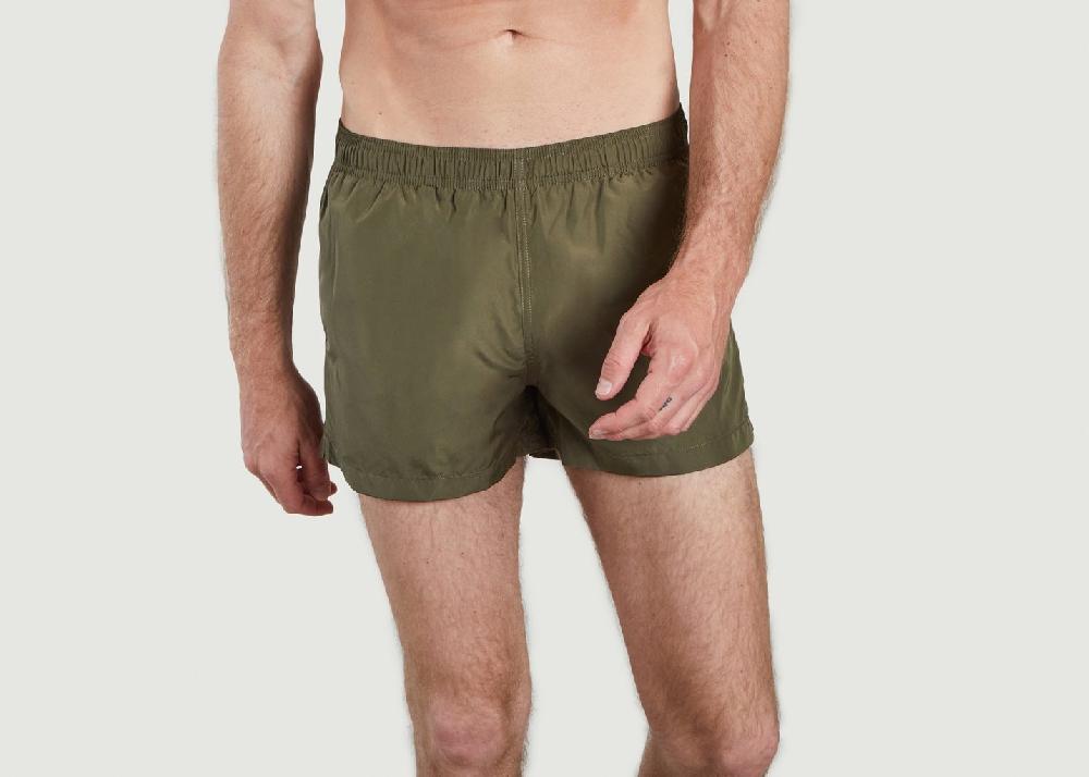 L'exception Short De Bain Uni Khaki Ron Dorff