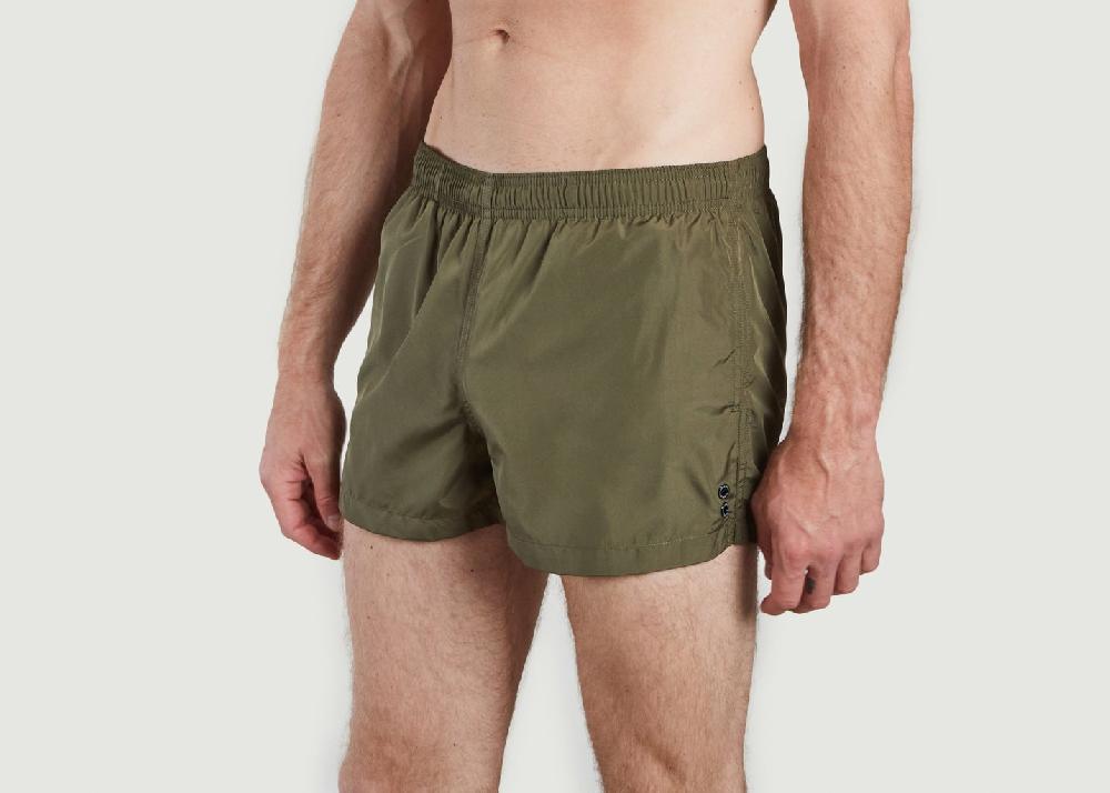 L'exception Short De Bain Uni Khaki Ron Dorff