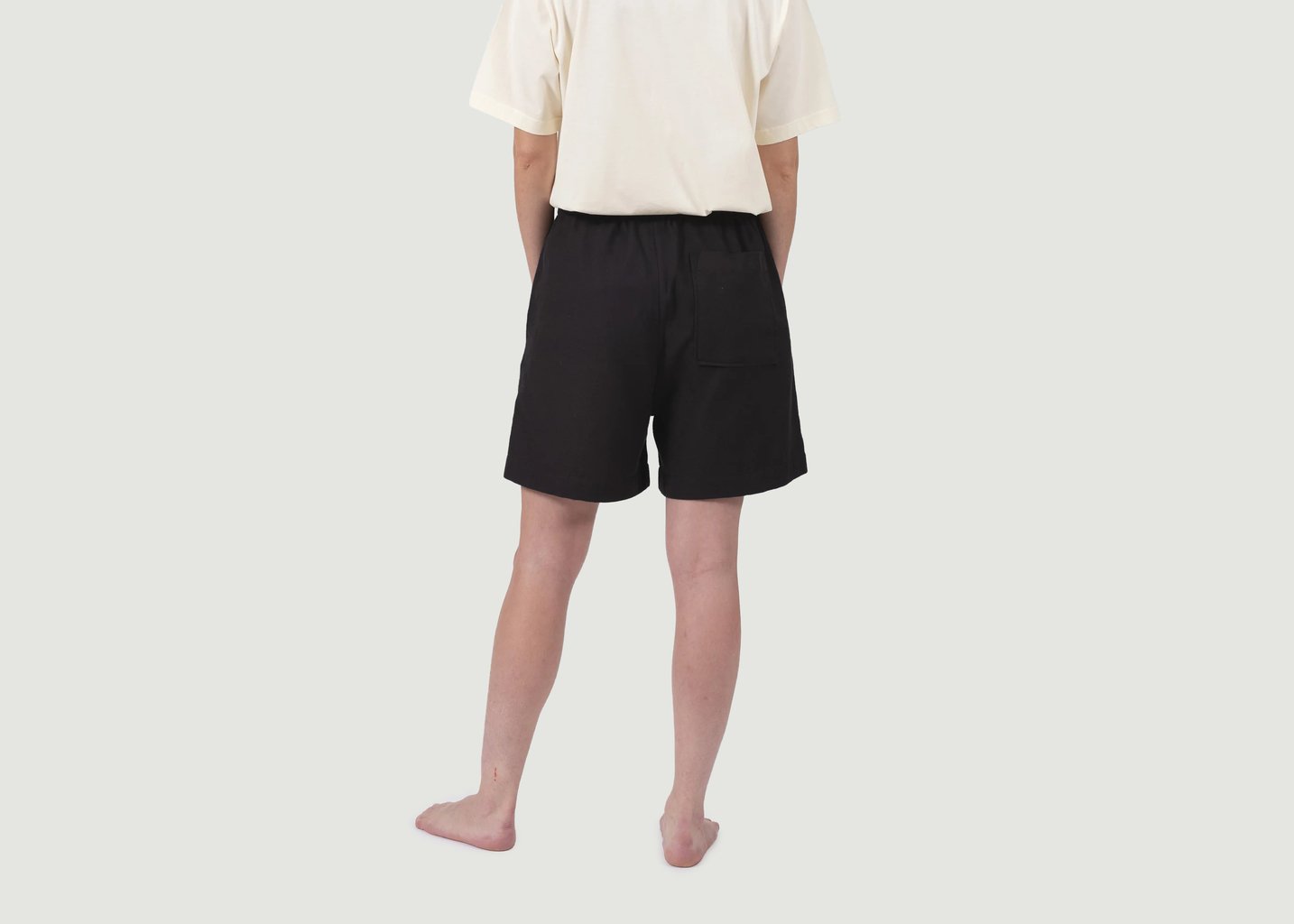 L'exception Short Mélinée Noir Talc Paris