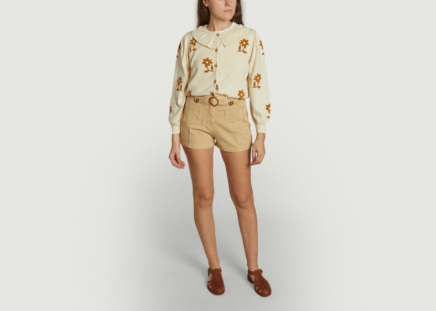 L'exception Short Rayure Miel Curry Emile & Ida