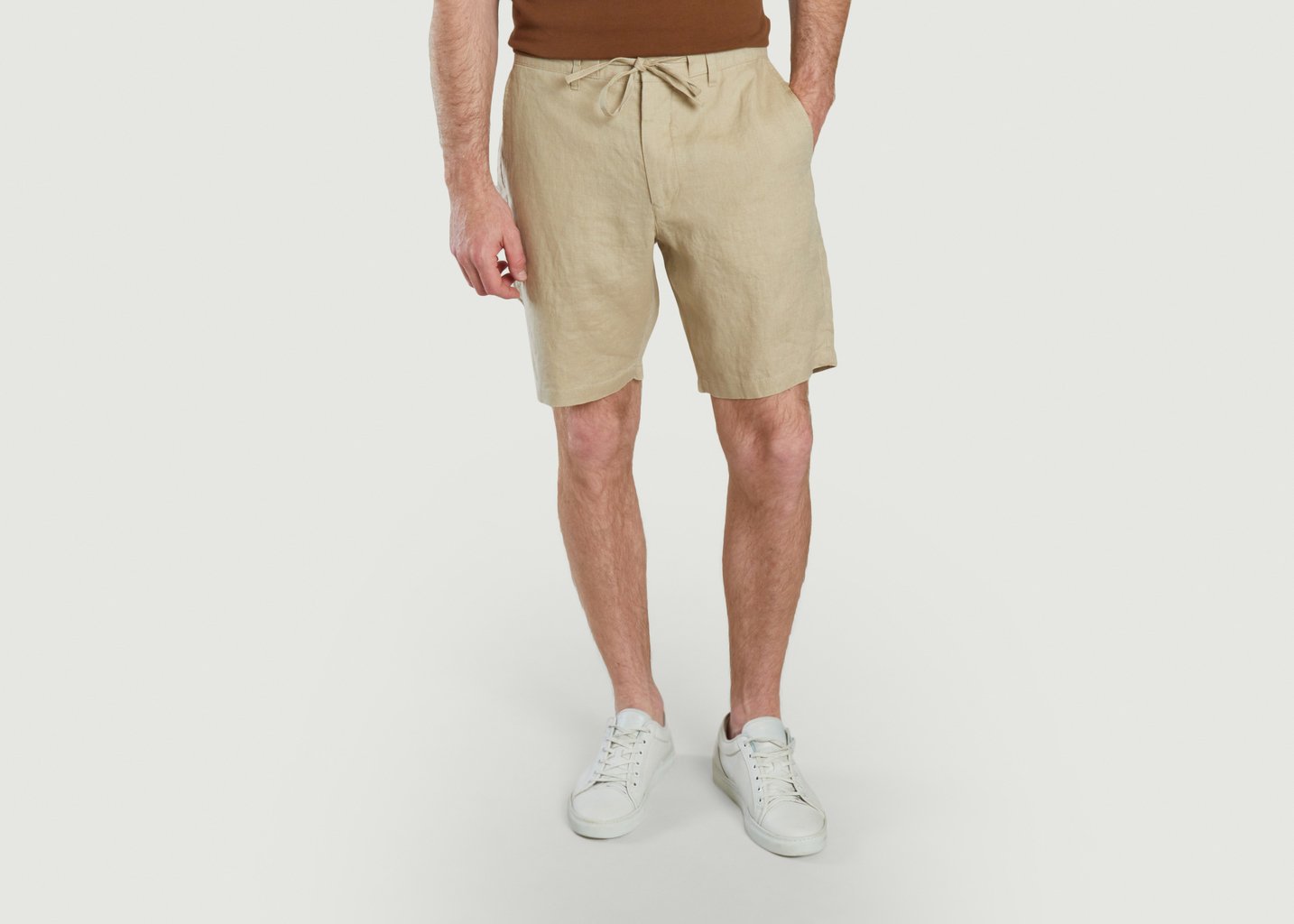 L'exception Short Regular Fit En Lin Sable Gant