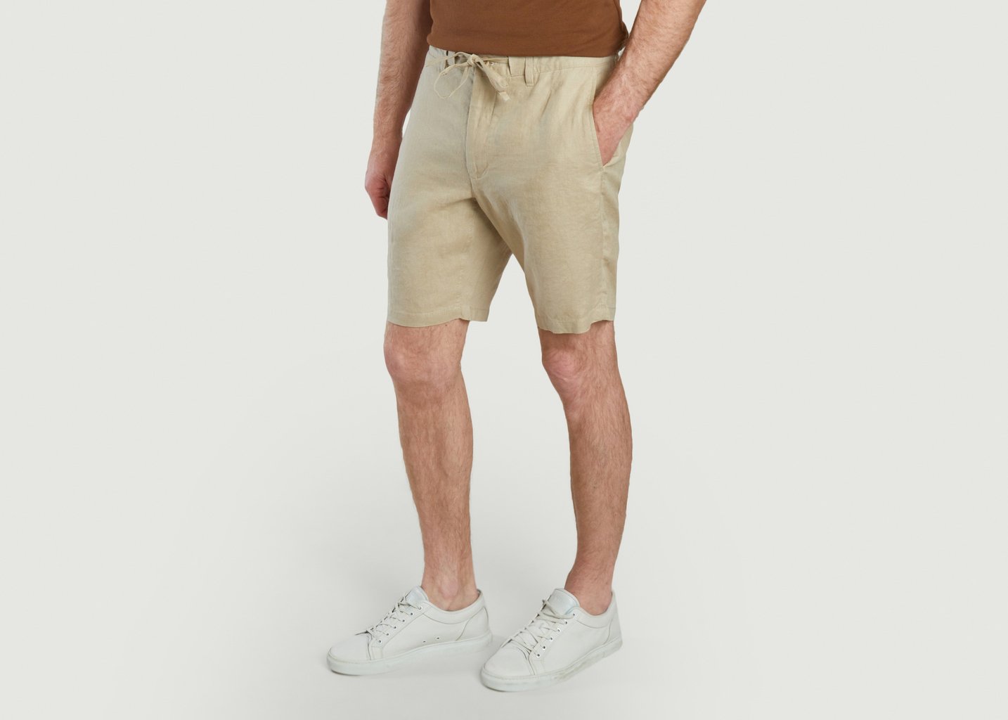 L'exception Short Regular Fit En Lin Sable Gant