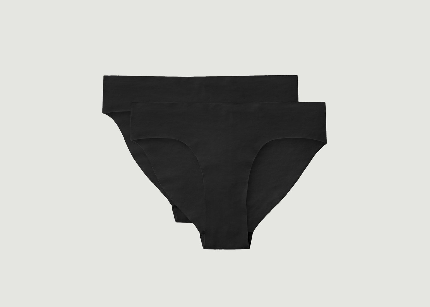 l'exception Shorty Pack de 2 Noir Organic Basics