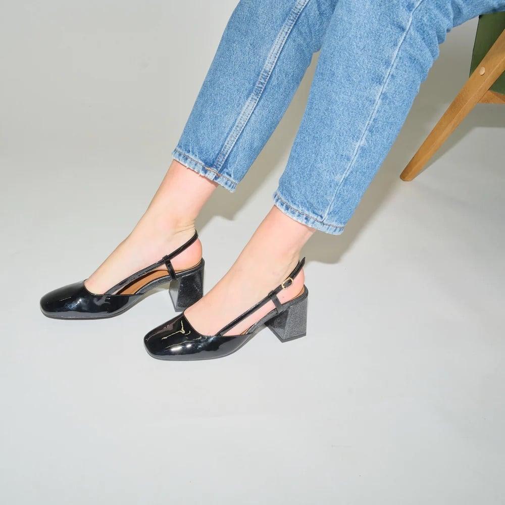 L'exception Slingbacks Fernando Noir HUMAYA