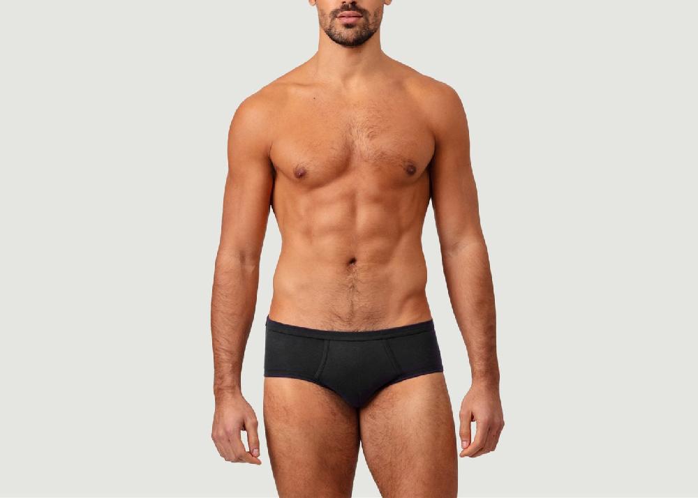 L'exception Slip Y Front Noir Ron Dorff