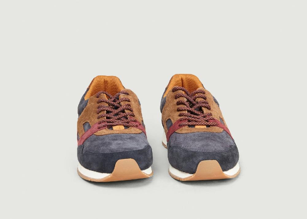 L'exception Sneakers Ivy En Cuir Bleu Marine Faguo