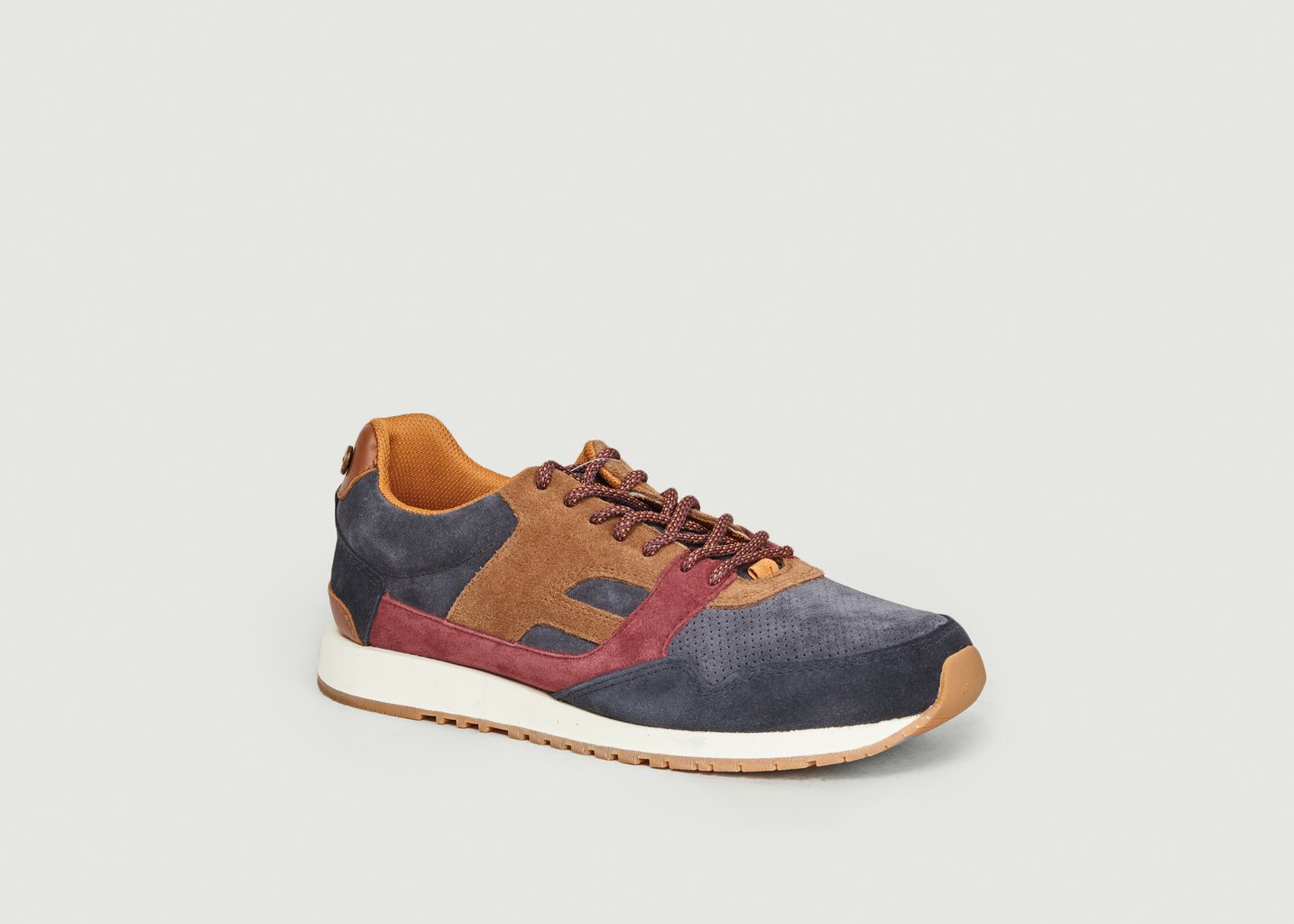 l'exception Sneakers Ivy en Cuir Bleu Marine Faguo