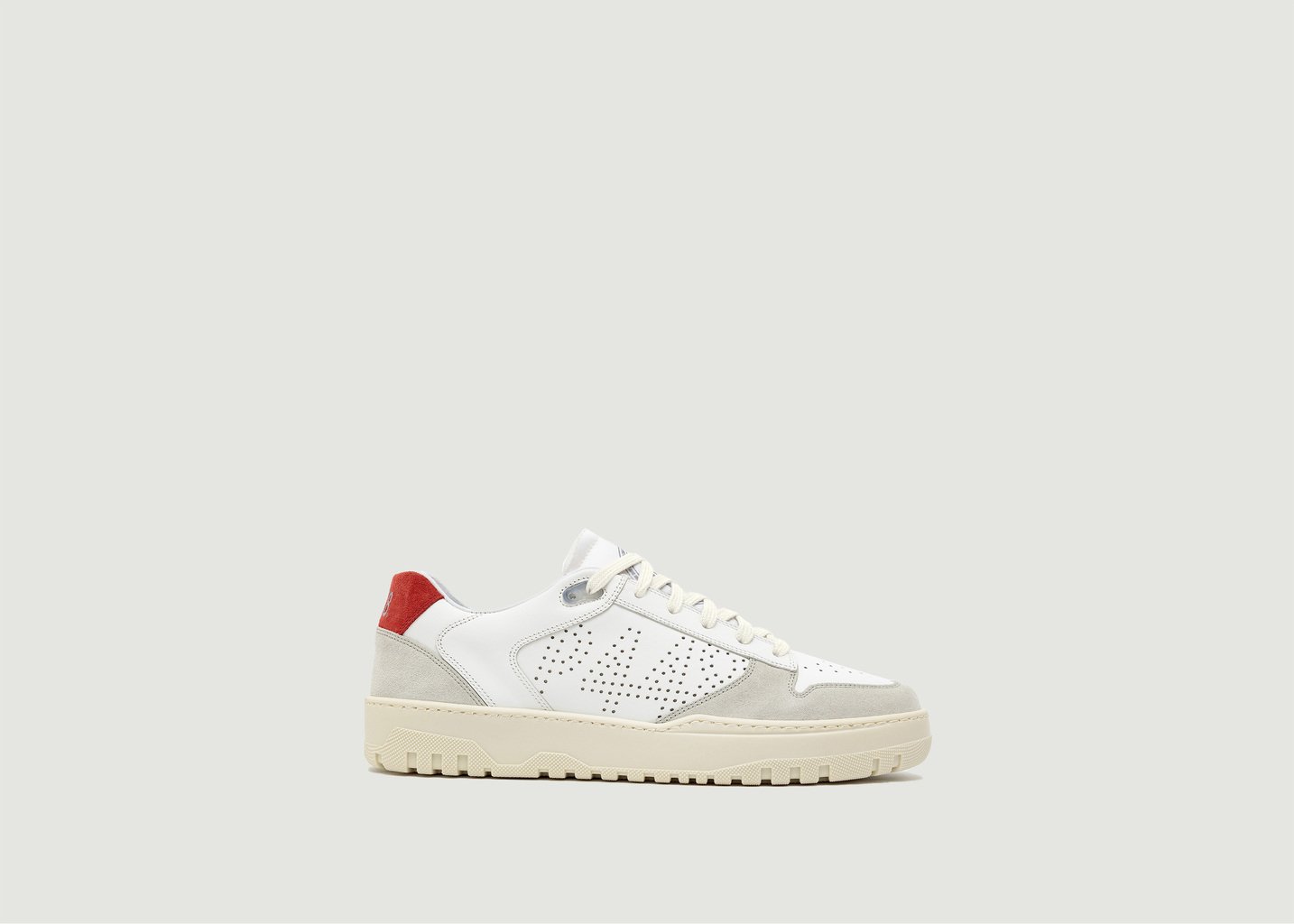 l'exception Sneakers Mason White/Red Blanc p448