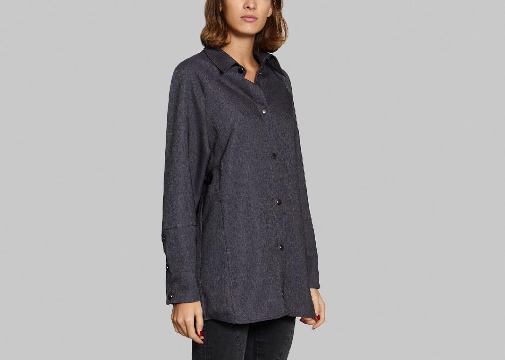L'exception Split Armhole Shirt Bleu Marine AVOC