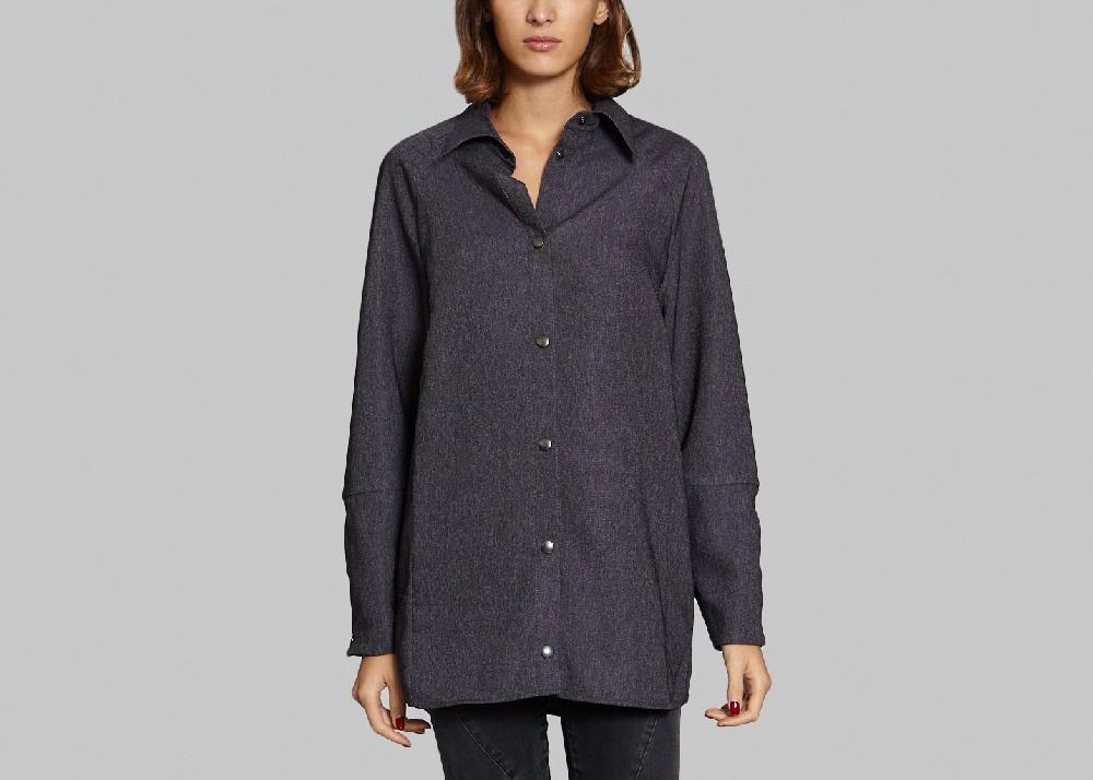 l'exception Split Armhole Shirt Bleu Marine AVOC