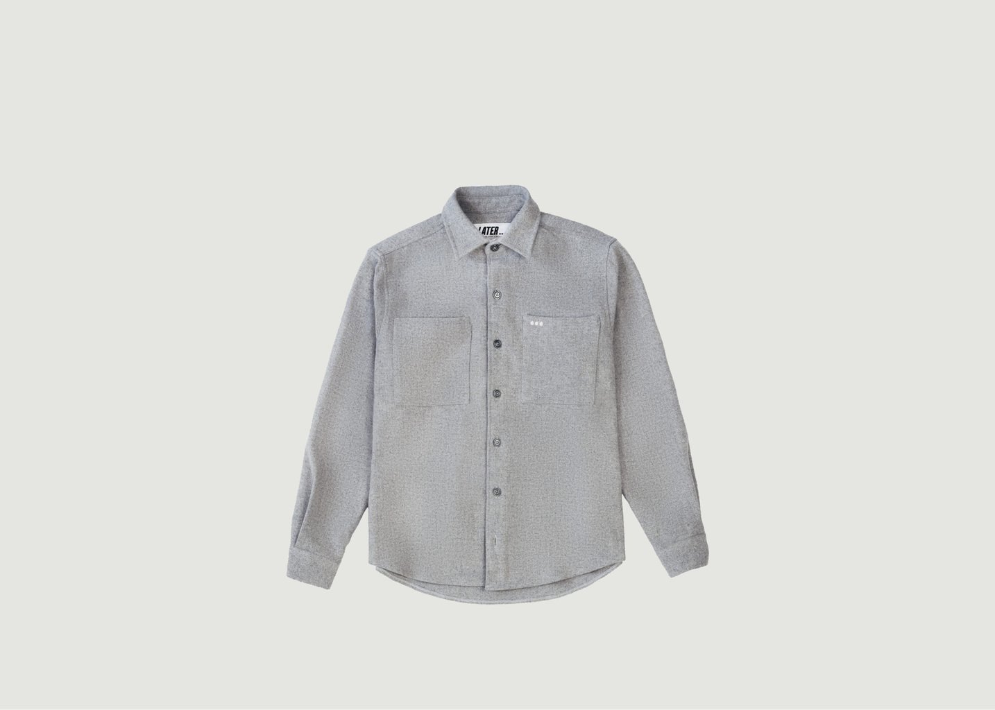 l'exception Surchemise casual en laine Gris Later