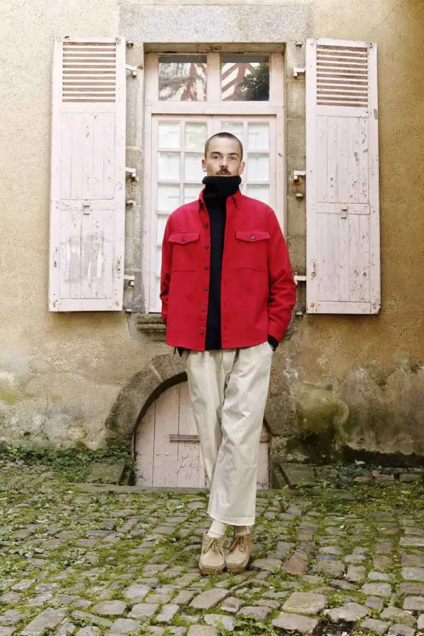 L'exception Surchemise Casual En Laine Rouge Later