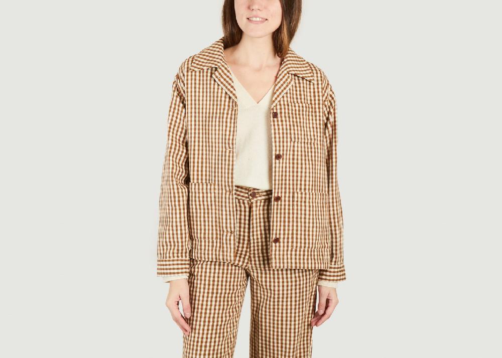 l'exception Surchemise Gingham Ocre Nudie Jeans