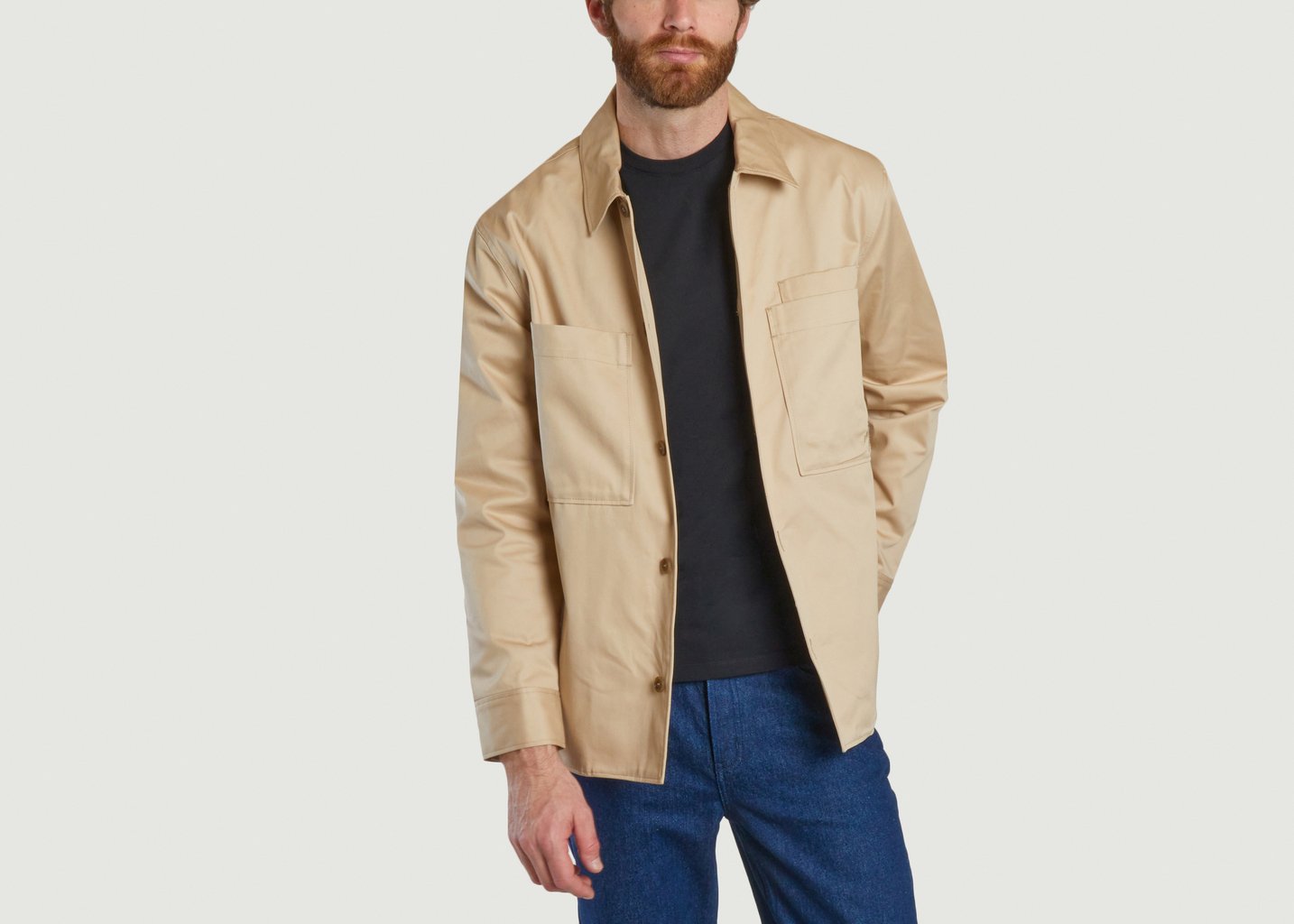 L'exception Surchemise Unie Beige Maison Kitsuné