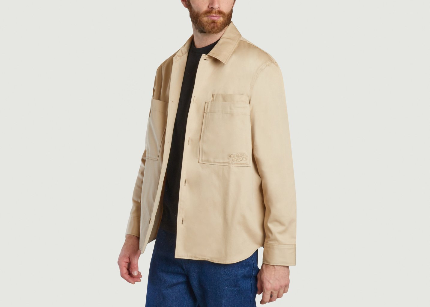 L'exception Surchemise Unie Beige Maison Kitsuné