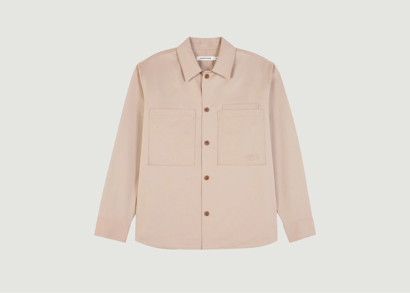 l'exception Surchemise Unie Beige Maison Kitsuné