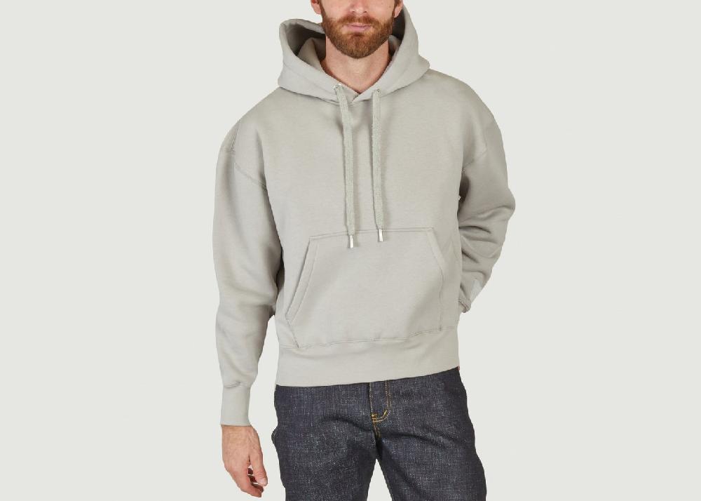 L'exception Sweat à Capuche Gris Léger AMI Paris