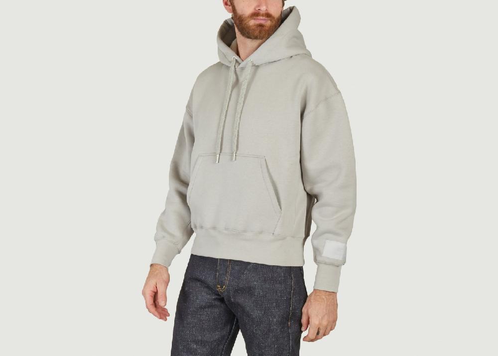L'exception Sweat à Capuche Gris Léger AMI Paris