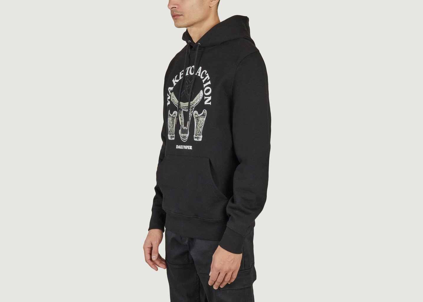 L'exception Sweat à Capuche Rivo Noir Daily Paper
