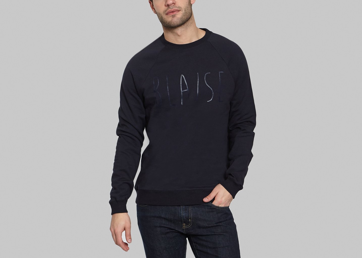 l'exception Sweat Blaise Bleu Marine Ville Lumière