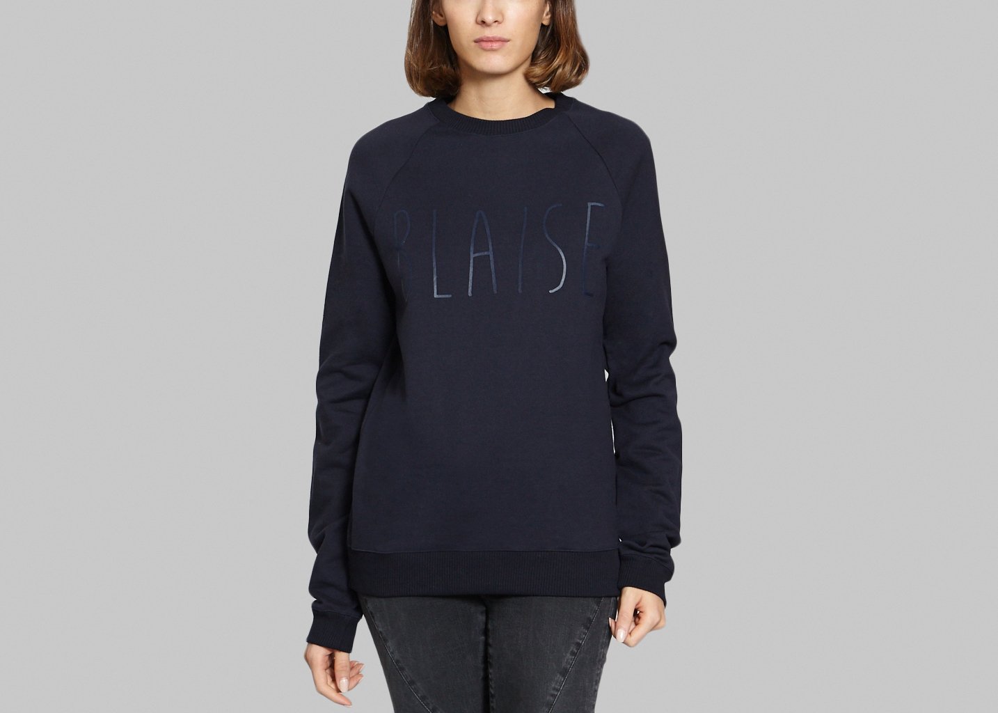 l'exception Sweat Blaise Bleu Marine Ville Lumière