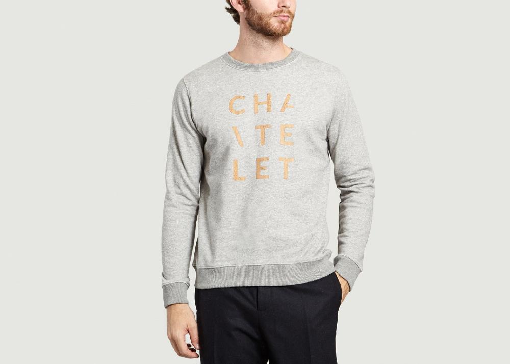 l'exception Sweat Chatelet Gris Basus