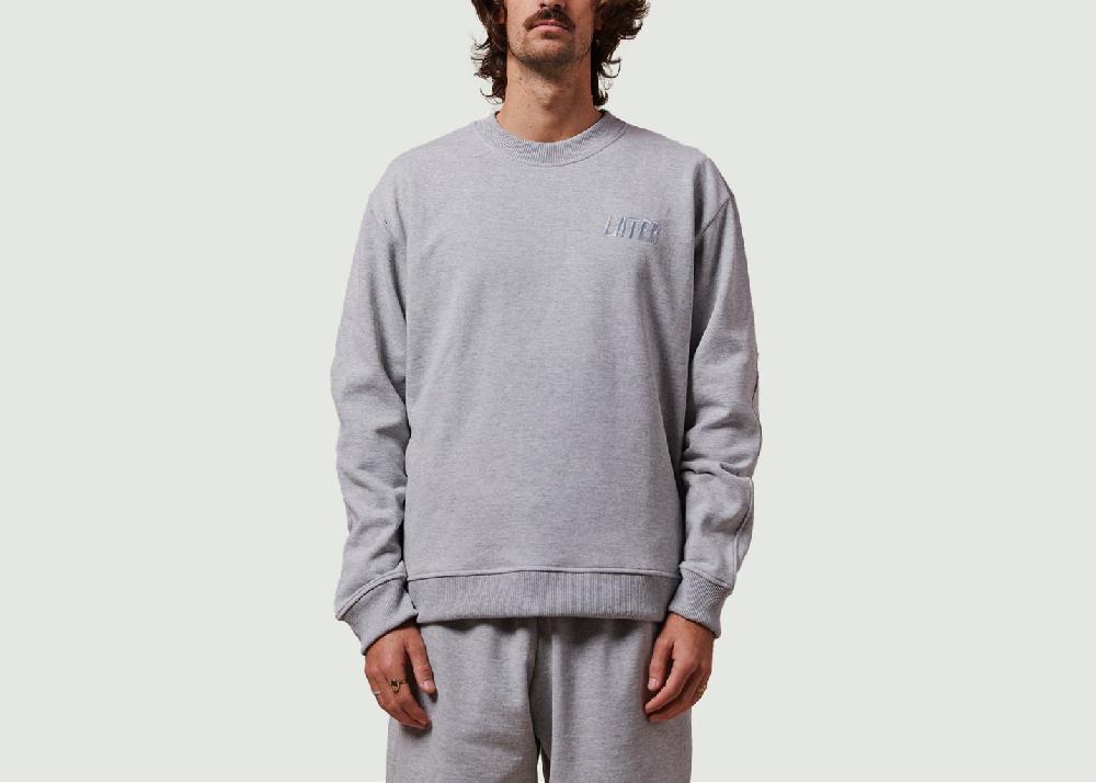 l'exception Sweat Col Rond Gris Later
