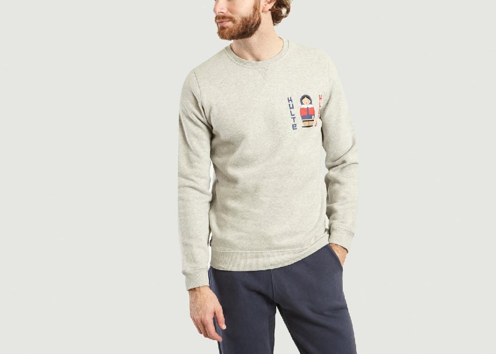 l'exception Sweat Imprimé Russia Gris Kulte